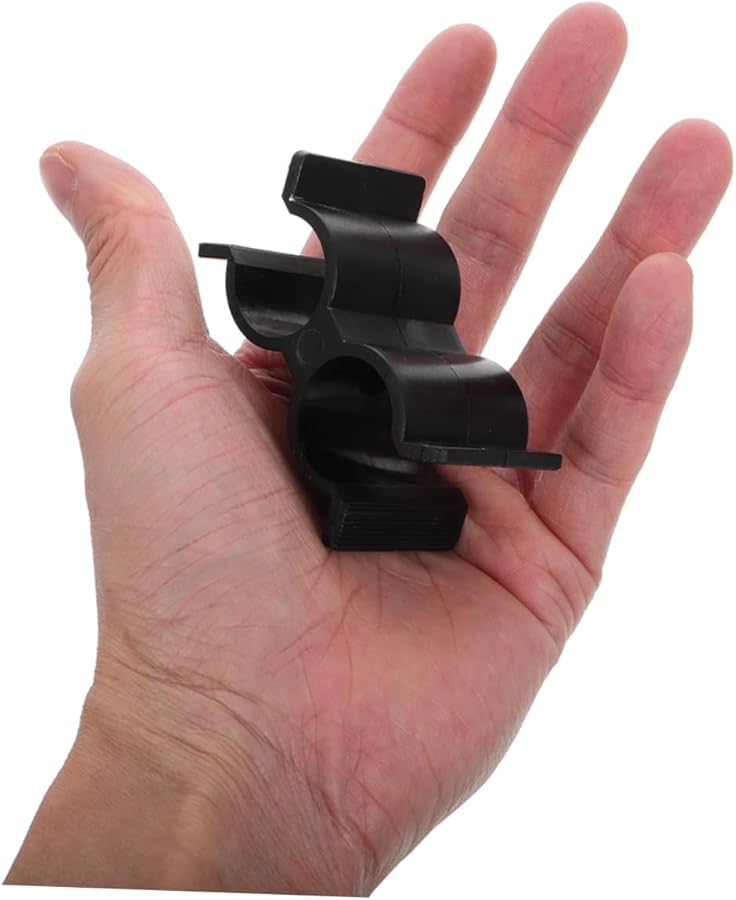 HANABASS 7pcs Black Nylon Double Tube Clamps Hose Connector Clips for Boats Yachts - Image 4